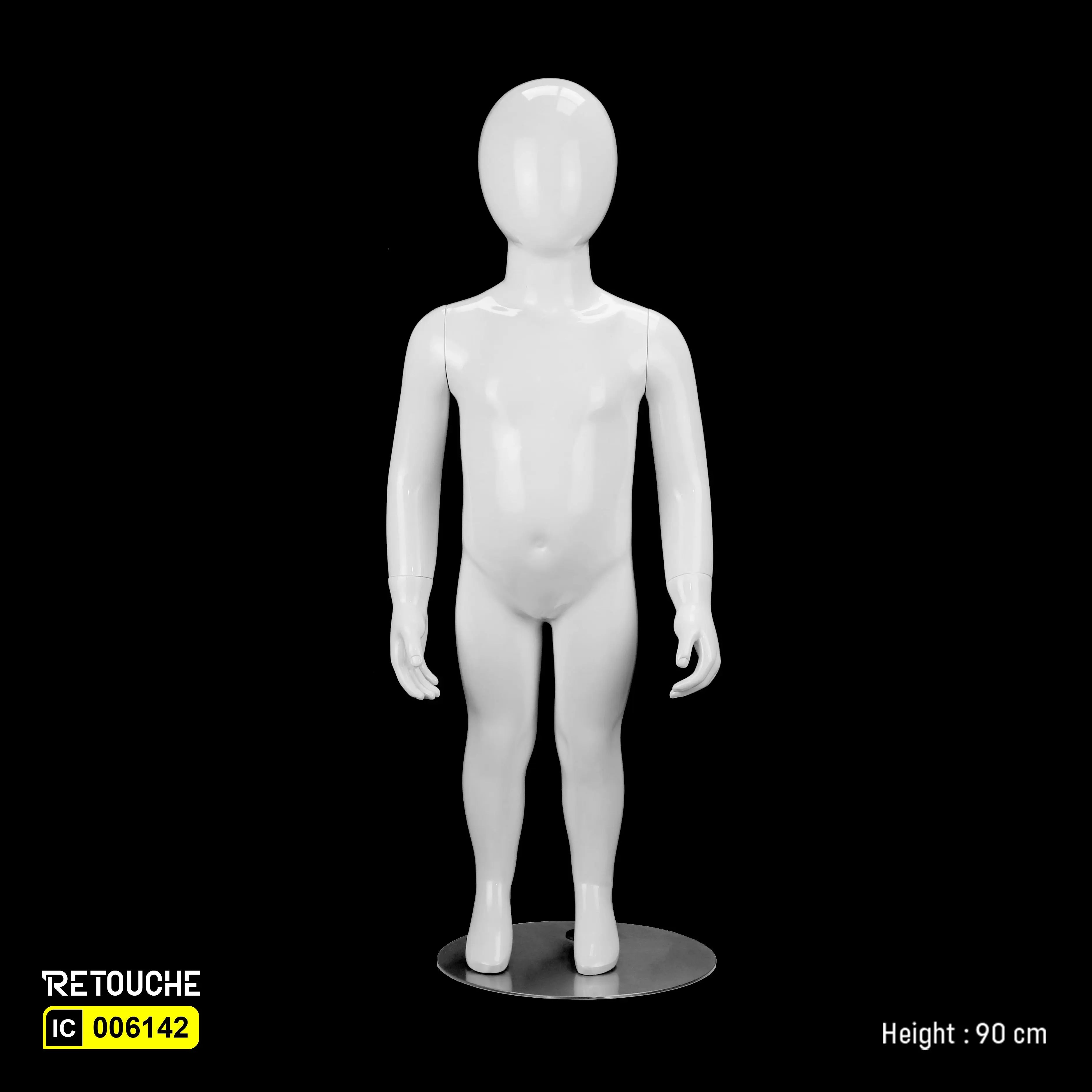 89 cm Egg-Face Toddler Mannequin - White Glossy Finish Children Mannequin