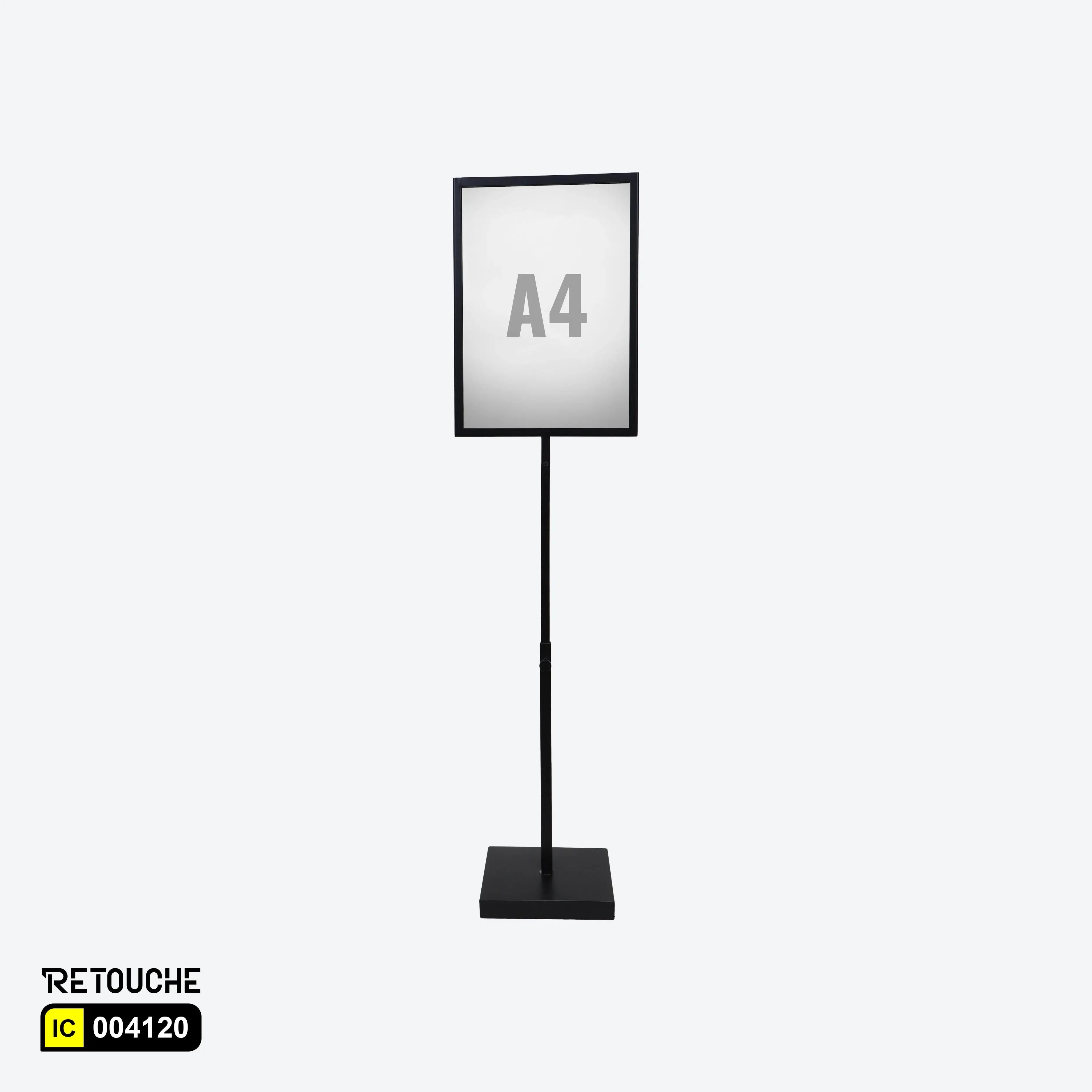 A4 Table Top Sign Holder Display Stand Black Freestanding Stand