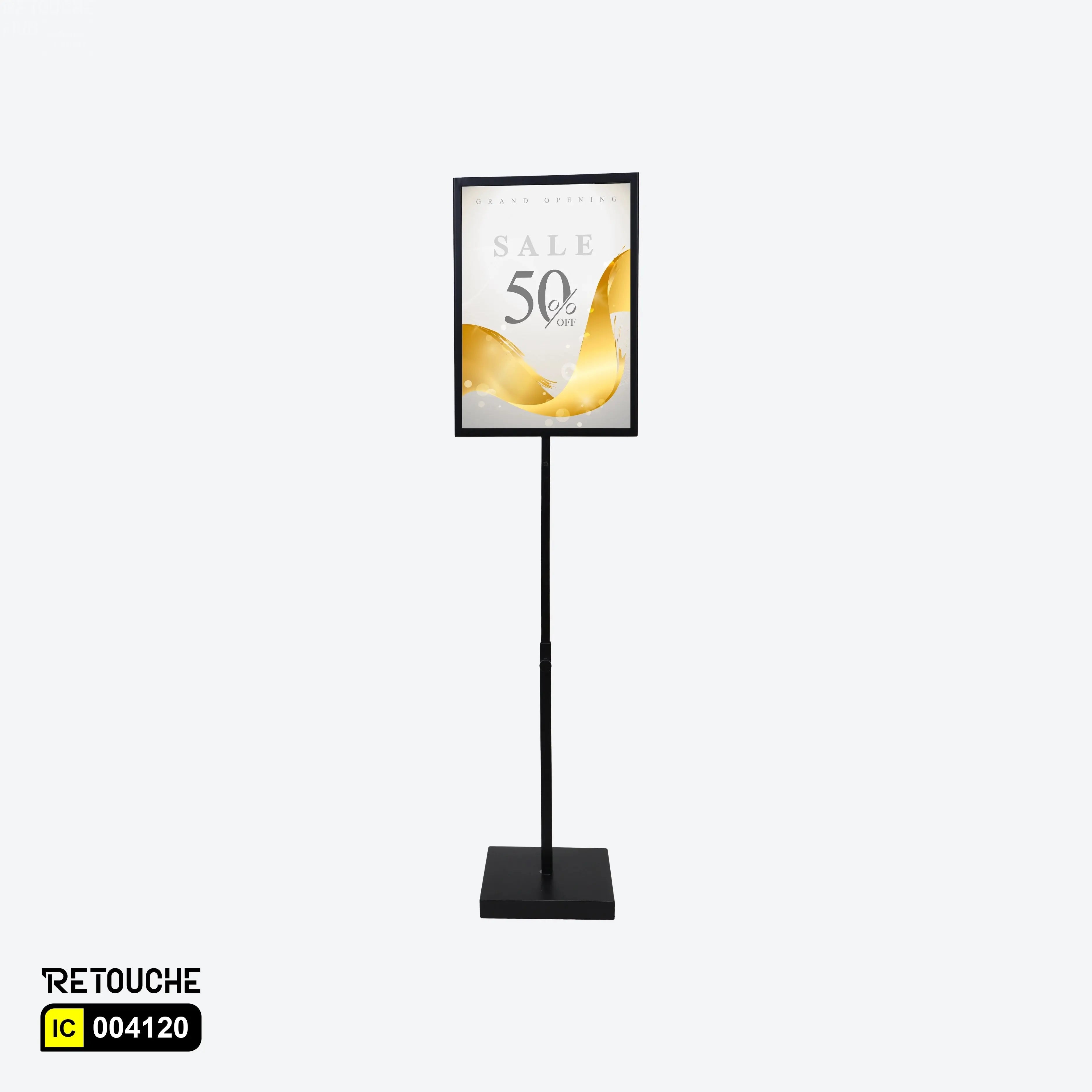 A4 Table Top Sign Holder Display Stand Black Freestanding Stand