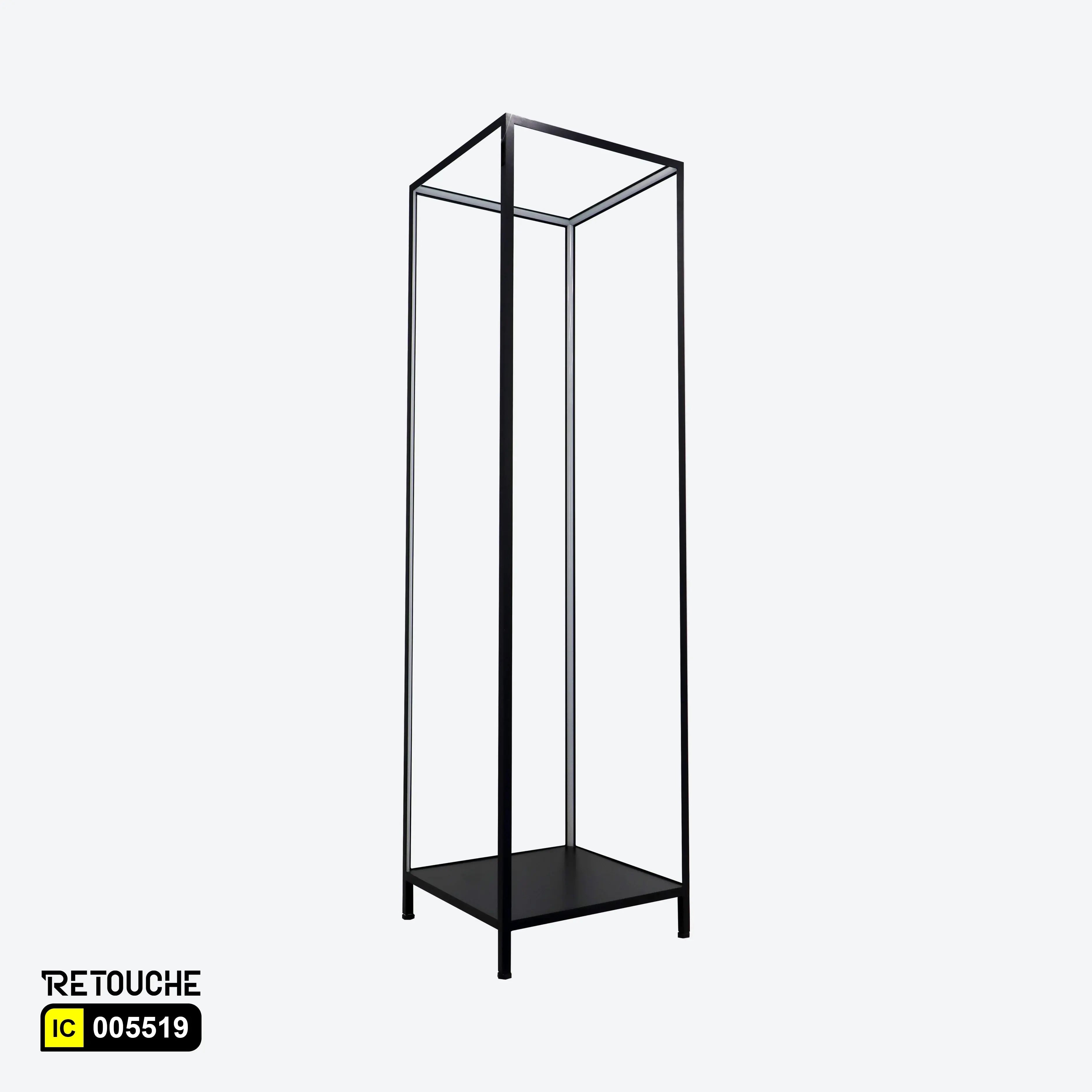 Display Stand For Mannequin Black With 4 Side Lighting Clothes Stands