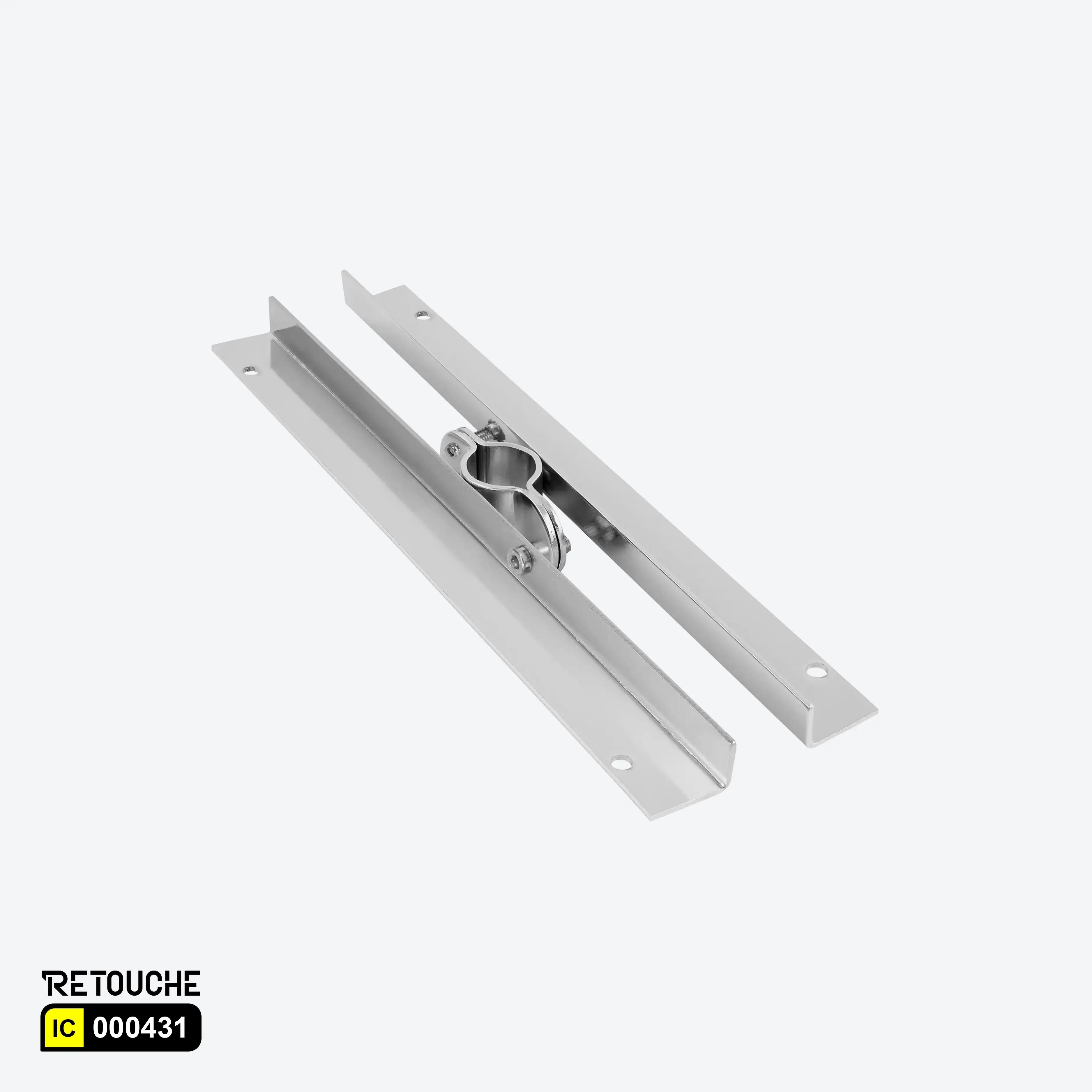 Double-sided Shelf bracket, Fit for Ø : 25mm Round tube, Metal, Chrome Finish Round Tube & Accessories