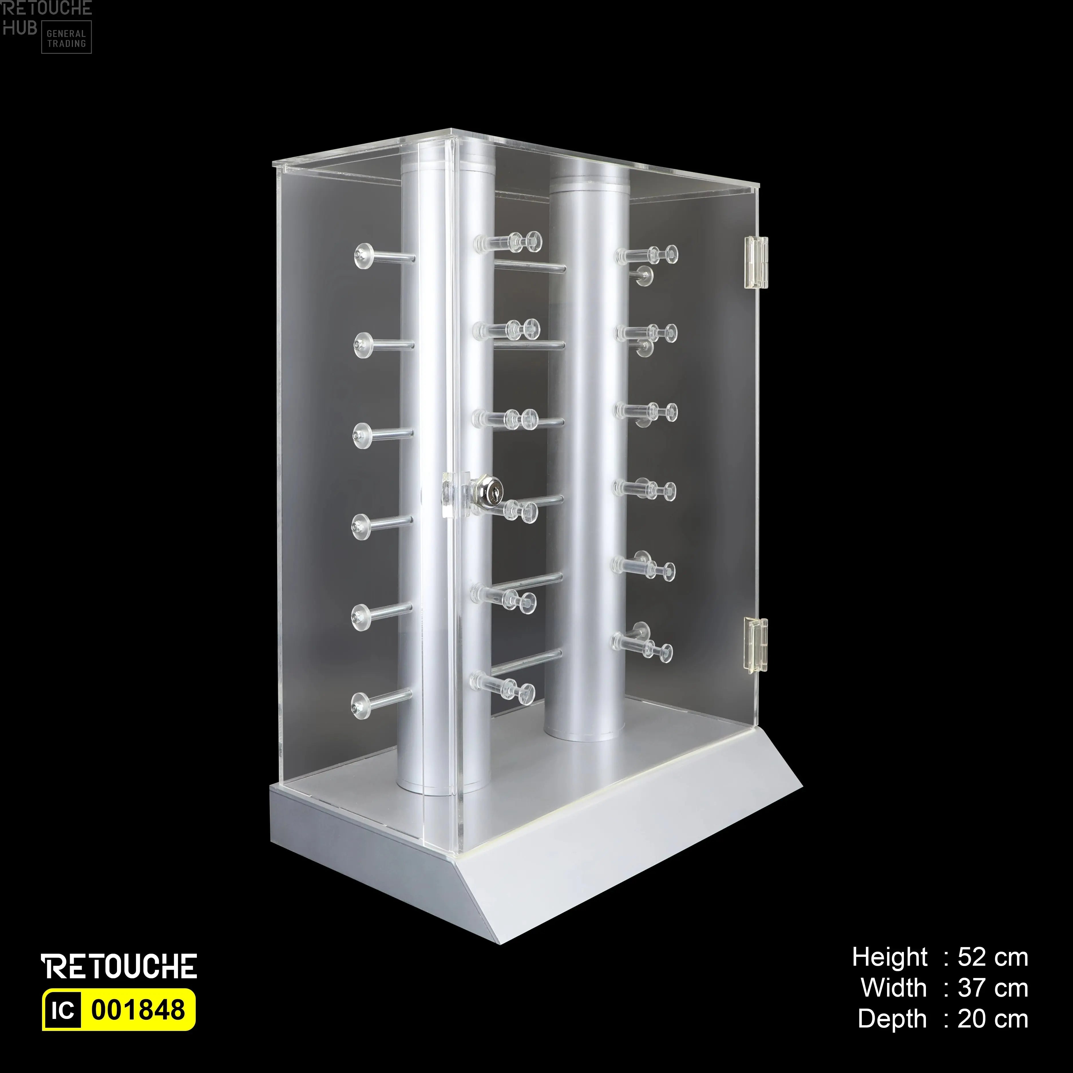 Eyewear counter-top display with locking door, Clear Acrylic Acrylic Products