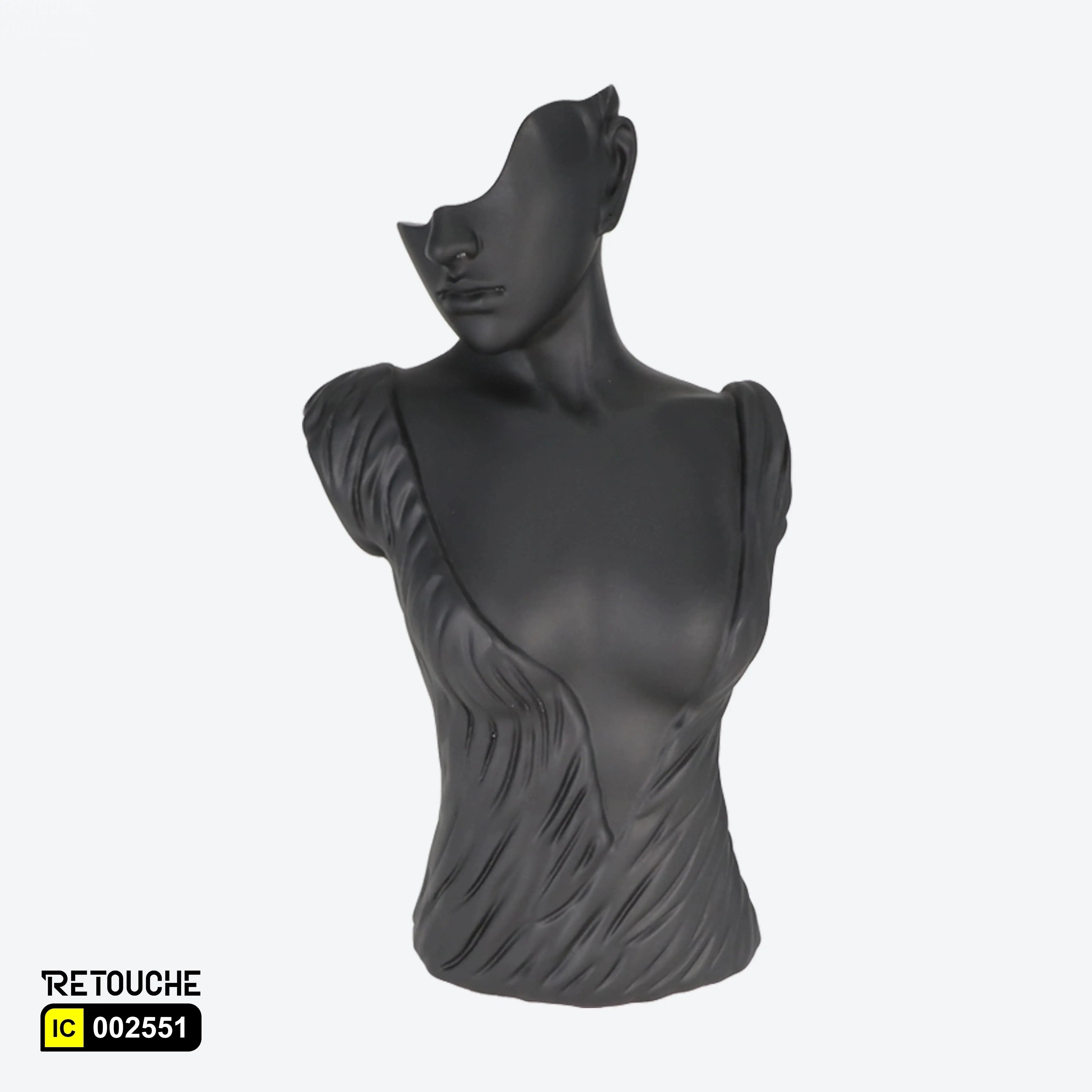 Female Mannequin Bust Jewelry Display, Black Color Displays & Showcases