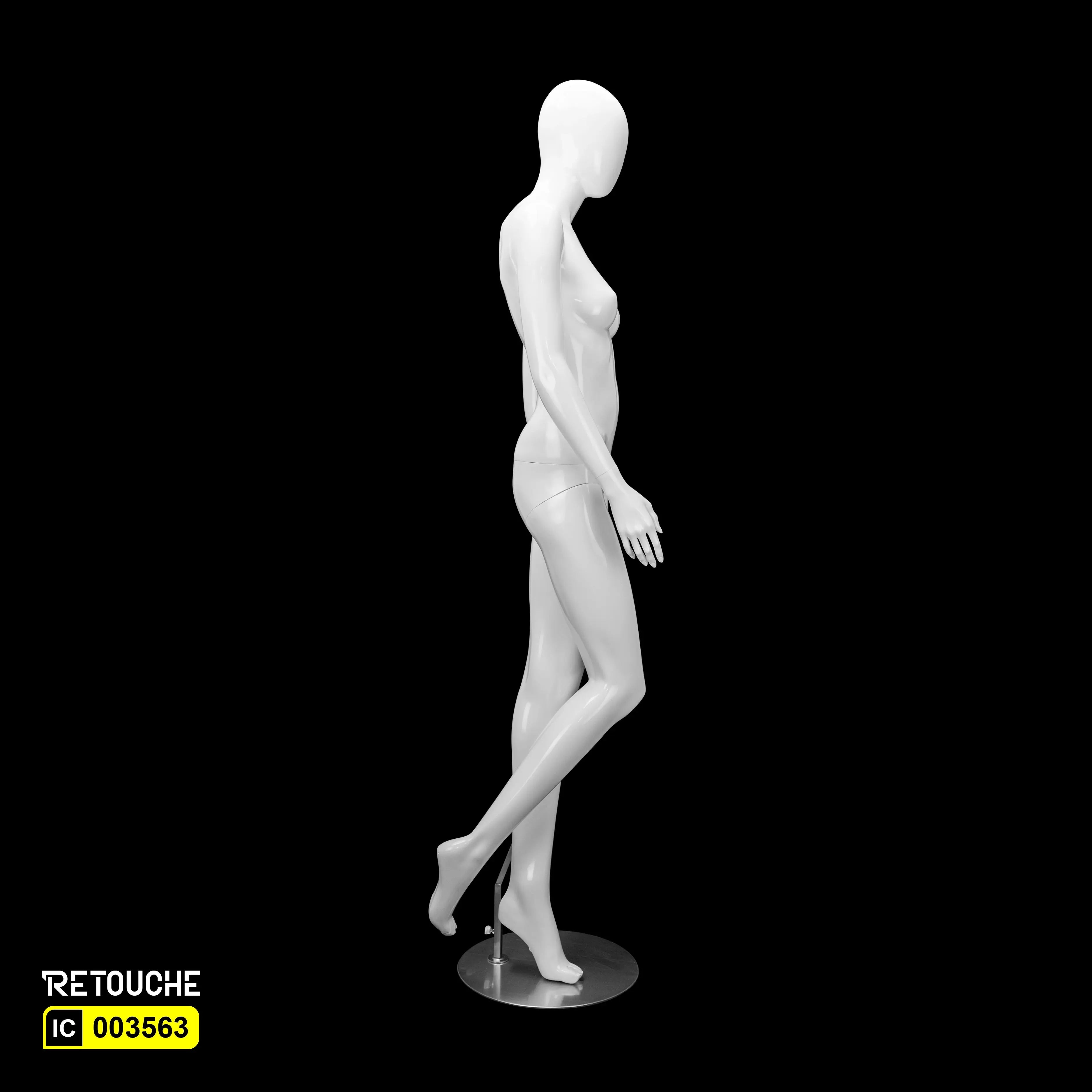 Female Mannequin Full Body Egg Face, White Color Female Mannequin