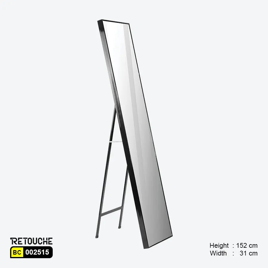 Floor Standing Mirror, Black Metal Clothes Hanging Stands