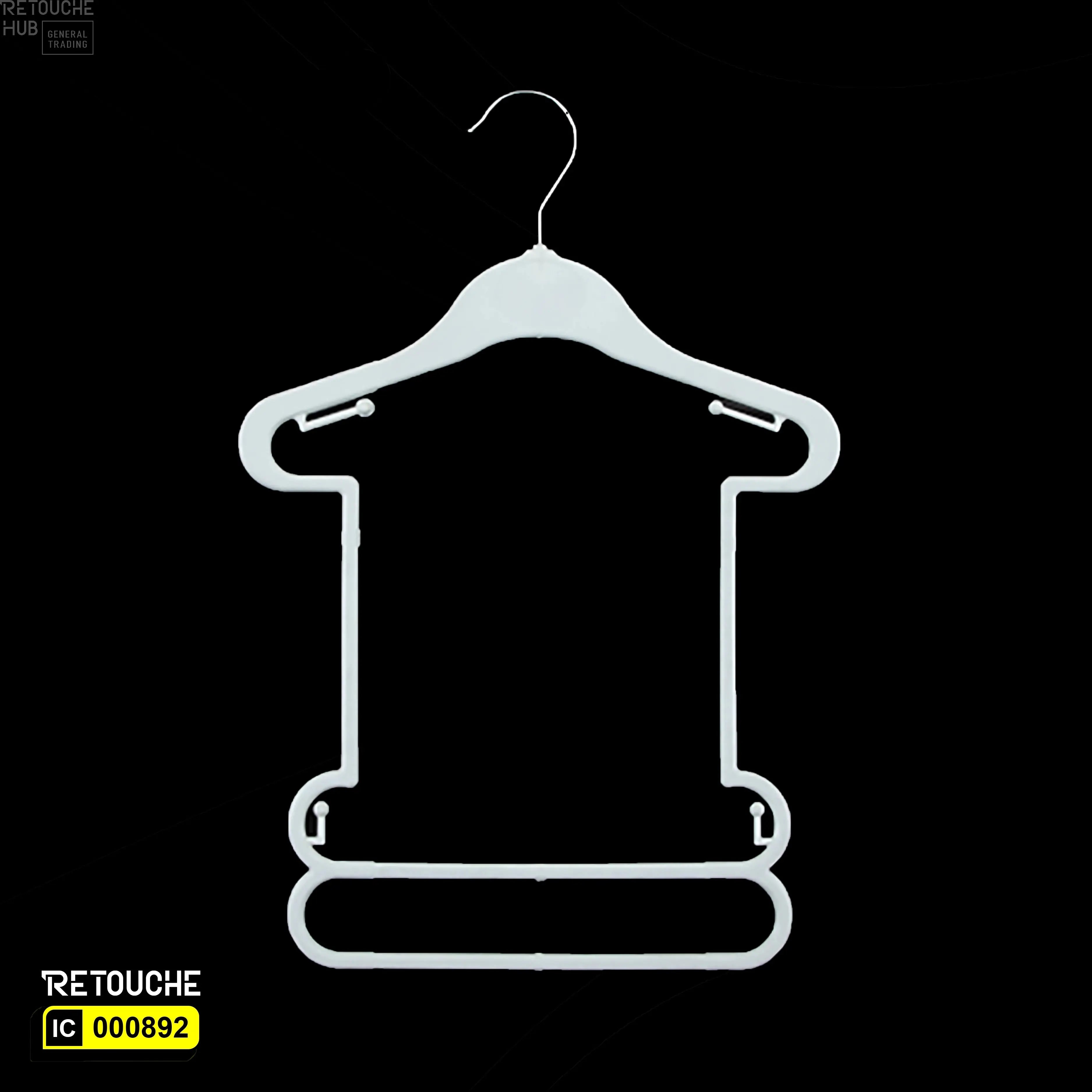 Kids wear Hanger, Plastic, White (T-26) Clothes Hangers