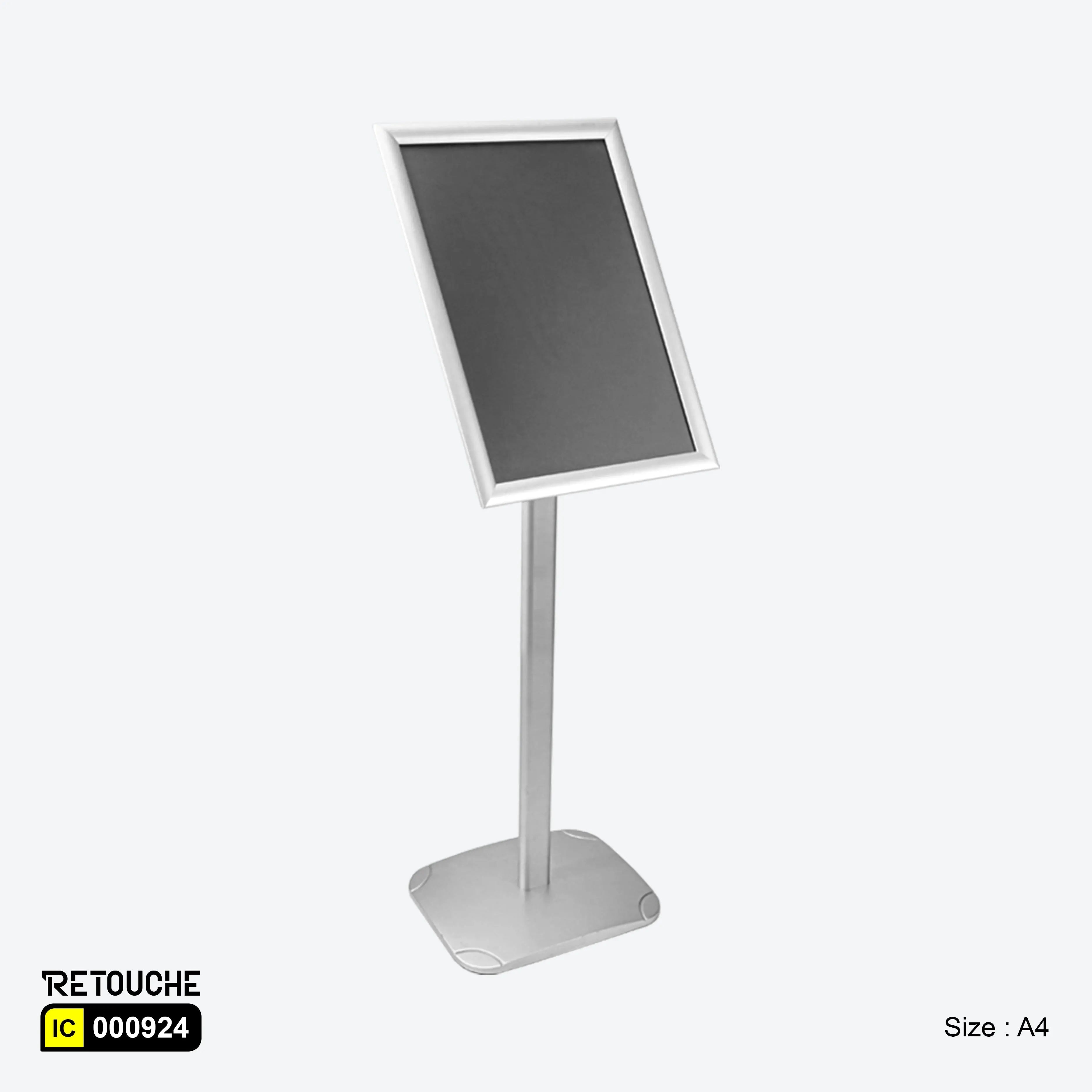 Metal Advertising Poster Display Floor Stand, Snap-Frame, Poster Supermarket Equipment